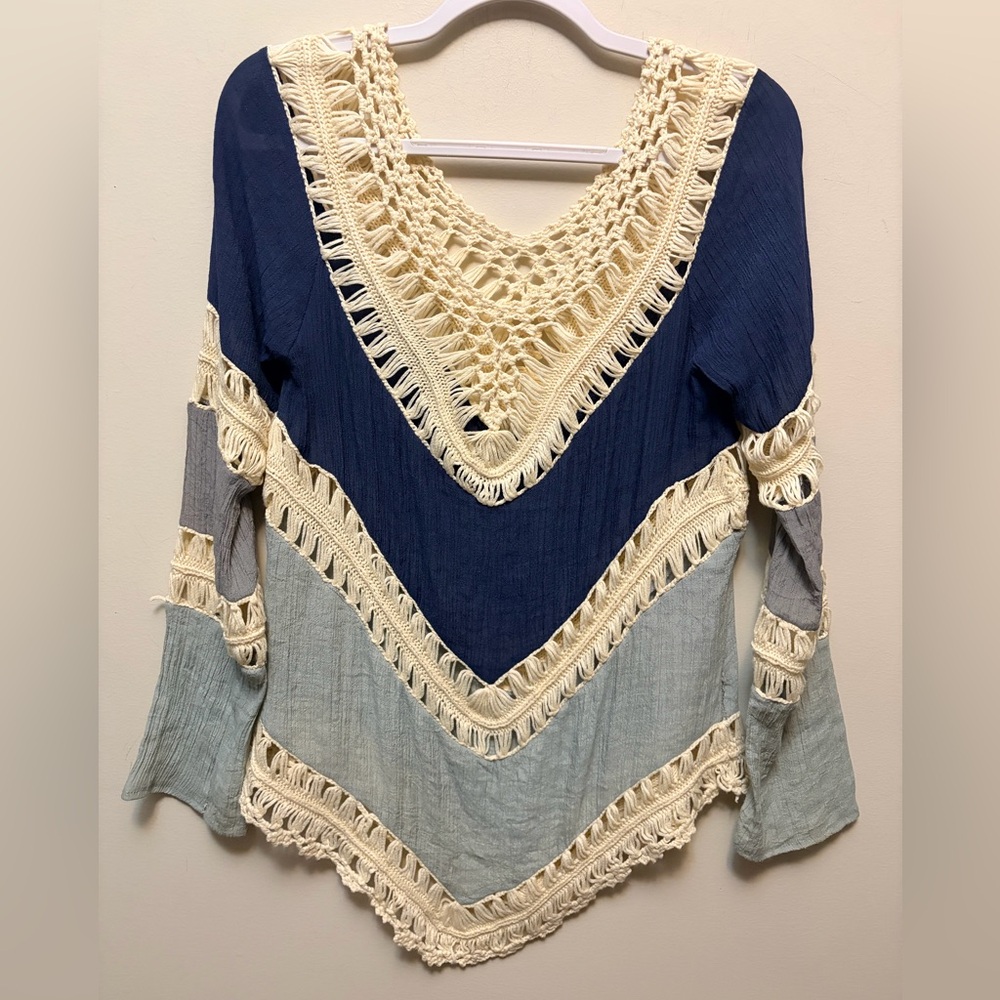 UMGEE Bohemian Crochet Trim Women Top
